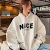 Women Long Sleeve Hooded O Neck Loose Pullovers Female Tops Solid Color Sweatshirts