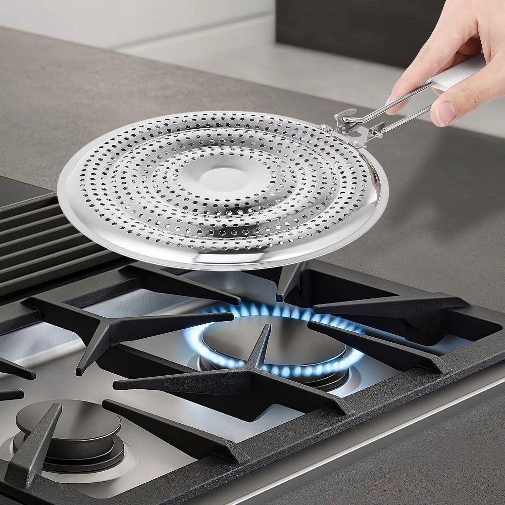 Складной рассеиватель тепла Деревянная ручка Защита от пламени Пластина для тушения Подставка для кастрюли Изоляционные прокладки для приготовления пищи
