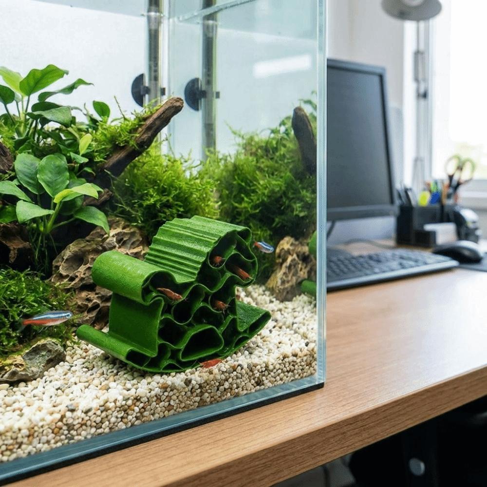3D Printed Shrimp Hideout Simulation Aquarium Ornament Creative Fish Hollow Shelter Office
