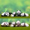 4 Pcs/Set Cute Terrarium Panda Garden Ornament Micro Landscape Miniature Figurine