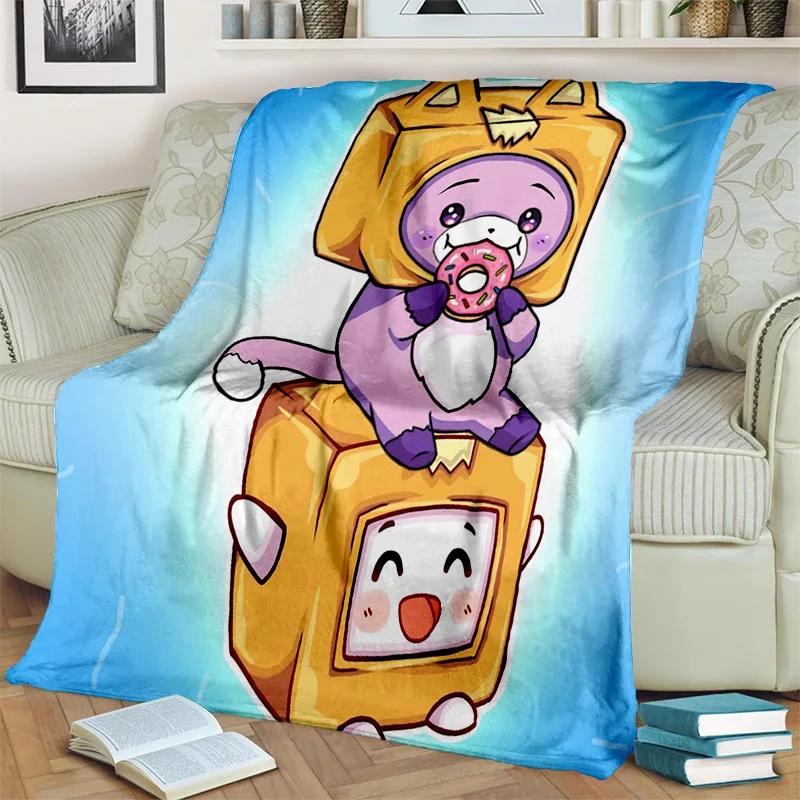 Одеяло Happy Foxy Boxy и Rocky Lankybox, мягкое одеяло для дома, спальни, кровати, дивана, пикника, путешествия, офиса, одеяло, детское одеяло