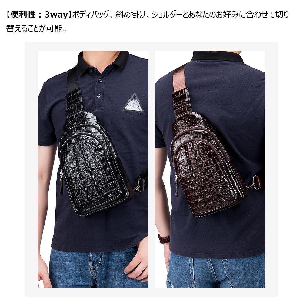 Сумка кроссбоди/одноплечевая сумка Whatna из натуральной коровьей кожи с тиснением под крокодила для мужчин, натуральная толстая кожа, черная или коричневая, ML-8879 (черный)