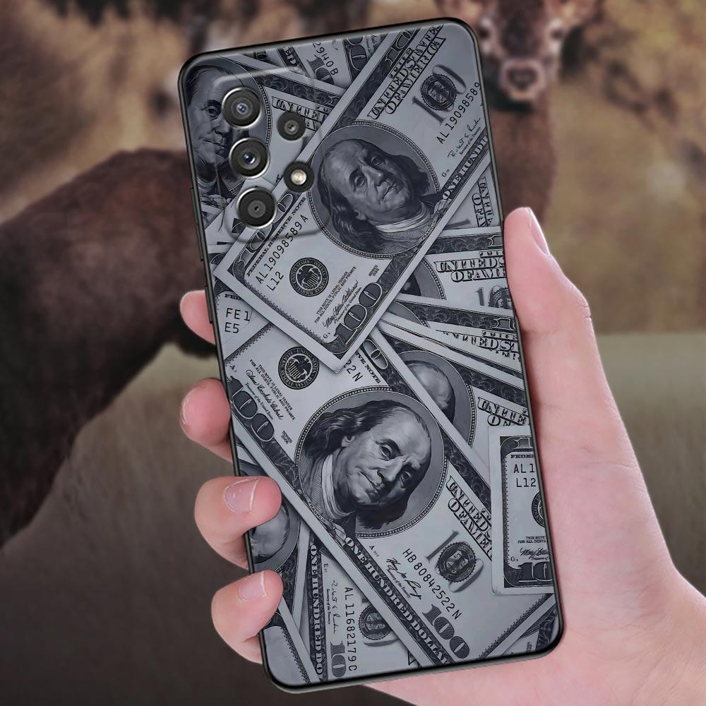 Чехол для телефона с печатью долларов наличными для Samsung Galaxy A57 A56 A37 A55 A36 5G A26 A54 A52 A35 A34 A25 A17 A16 A15 A07