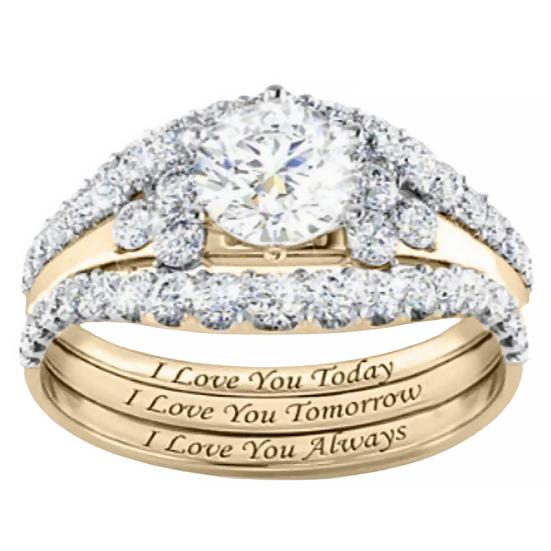 1 комплект женских колец с гальваническим покрытием, сверкающие нежные женские кольца на палец для вечеринки