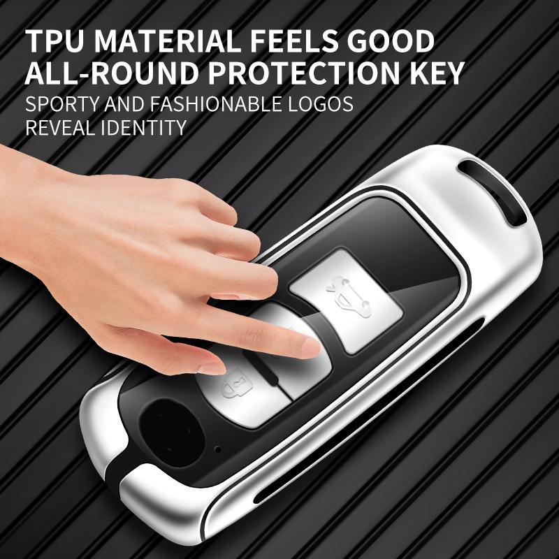 Кожаный металлический чехол для автомобильного ключа для Mazda 2 3 6 Atenza Axela Demio CX-5 CX5 CX-3 CX7 CX-9 2015 2016 2017 2018 2019 Аксессуары