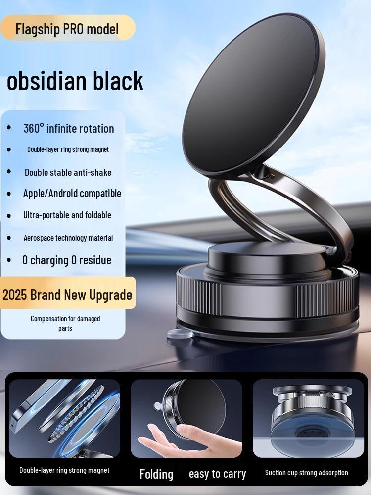 2025 Магнитный телескопический автомобильный держатель с вакуумной присоской для навигации на консоли