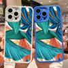 Чехол Листья Монстеры Зеленый Для iPhone 14 Plus 14 13 12 11 Pro Max XR XS X 7 8 Plus SE 2020 Чехлы Милые Мягкие Силиконовые Задние Крышки