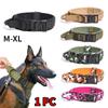 1 PC Military Tactical Dog Collar Medium Large Dog Collar Adjustable Shepherd Medium Large Dog Collar for Walking Training Durable Dog Training Collar