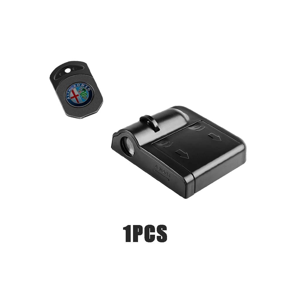 Car Stickers For Alfa Romeo 1/2Pcs Car Door HD Welcome Light Wireless Projector Induction Lamp Auto Accessories For Alfa Romeo G