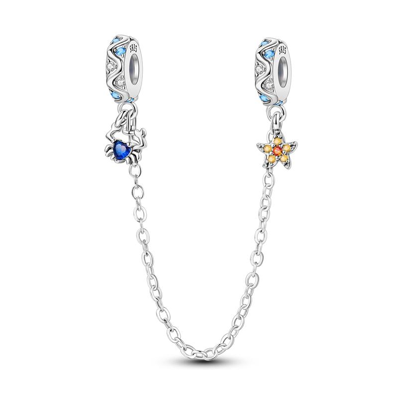 New Ocean Blue Sea Turtle Dangle Bead Fit Original Charms Copper Bracelet Diy Women Jewelry Summer Collection