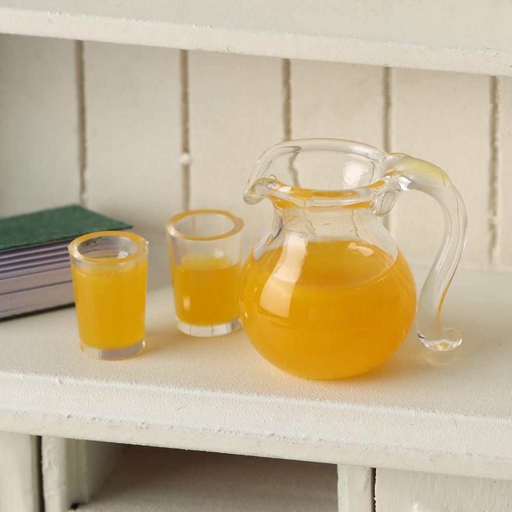 Toys Lemon Water Orange Juice Doll Accessories Miniature Drinks Jug Cup Drinking Model Coffee Milk