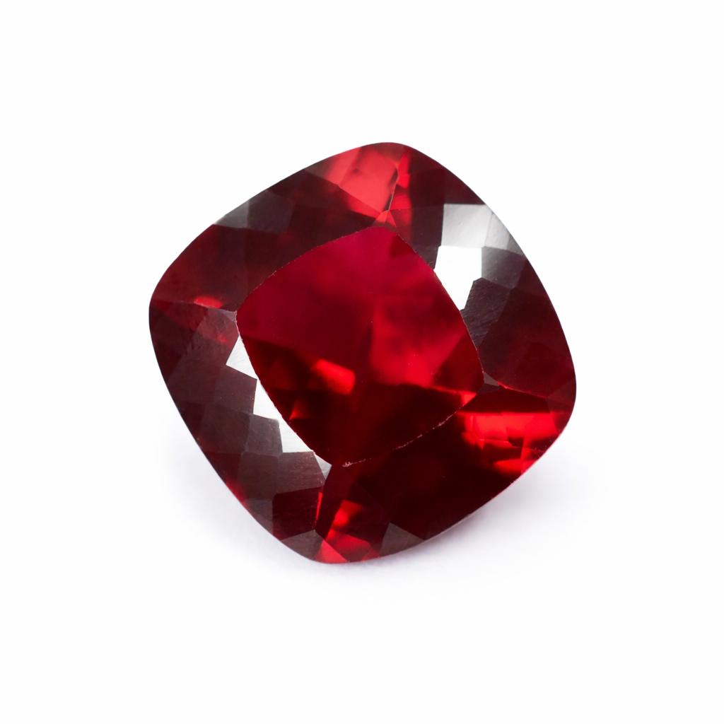Natural Red Ruby Loose Gemstone Mozambican 12 ct Square Cushion Shape for Jewelry Making and Crafts