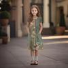 Children's Skirt Round Neck Short Sleeve Princess Dress Fashion Casual Pocket Dress For Girls