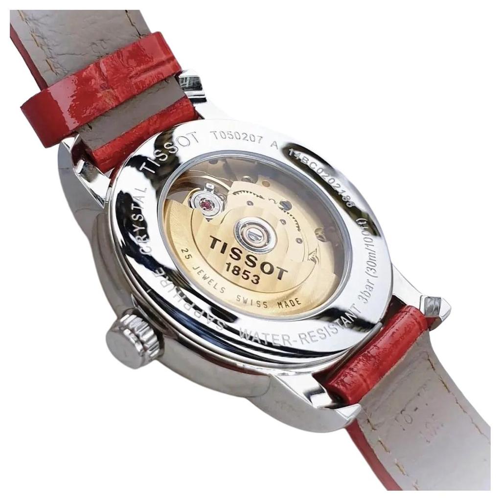 Tissot Коллекция Heart Механический механизм 30 м Водонепроницаемость Женские часы 35 мм Черный циферблат T050.207.16.116.03