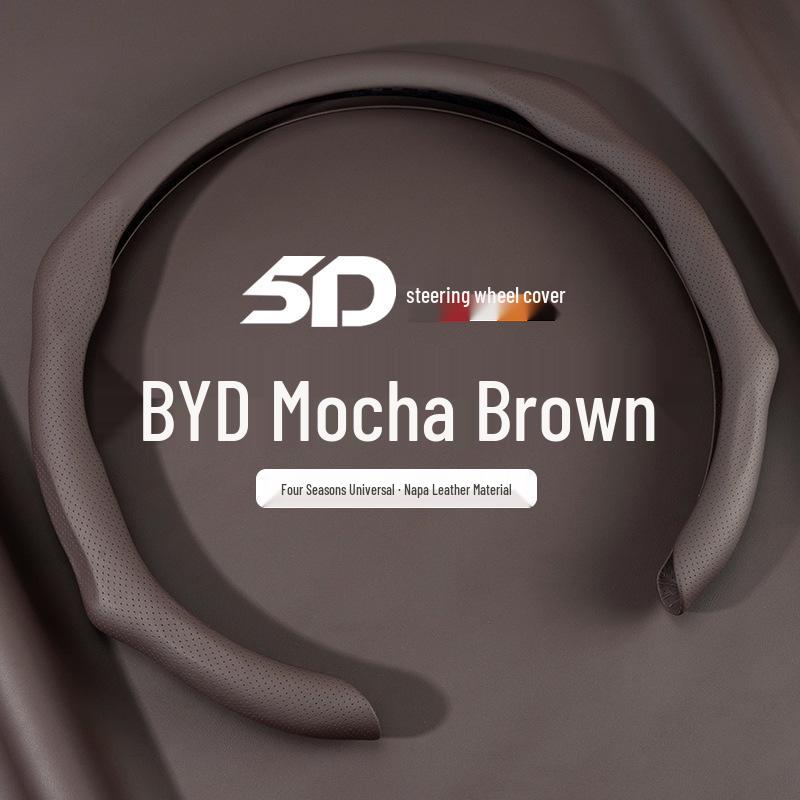 Ultra-thin Anti-slip Steering Wheel Cover for BYD Dolphin, Seagull, 06, Lion 05, EV DMI, 07, Han, Song PLUS, Yuan PRO Models