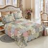 Patchwork Plaid Cotton Quilt Set 3PCS Bedspread On the Bed Quilted Bed Cover Queen Size Vintage Coverlets Summer Blanket Bedroom