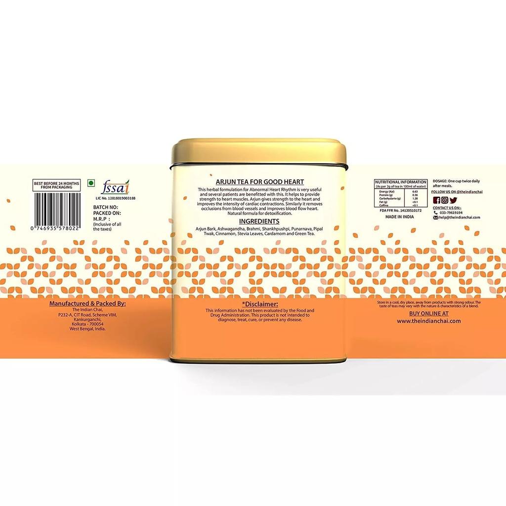 Arjuna Tea for Heart Health (100 G), Arjun Tea for Good Heart Indian Chai