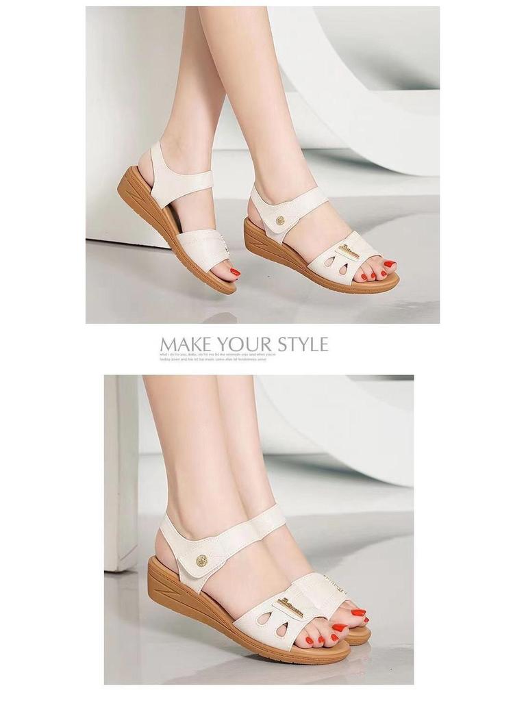 Women's 2025 Versatile Fashion Wedge Sandals: Non-Slip Soft Sole for Summer Style