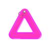 Lightweight Safety Keychain Triangle Shape Reflective Pendant Metal Ring  Backpack Accessories