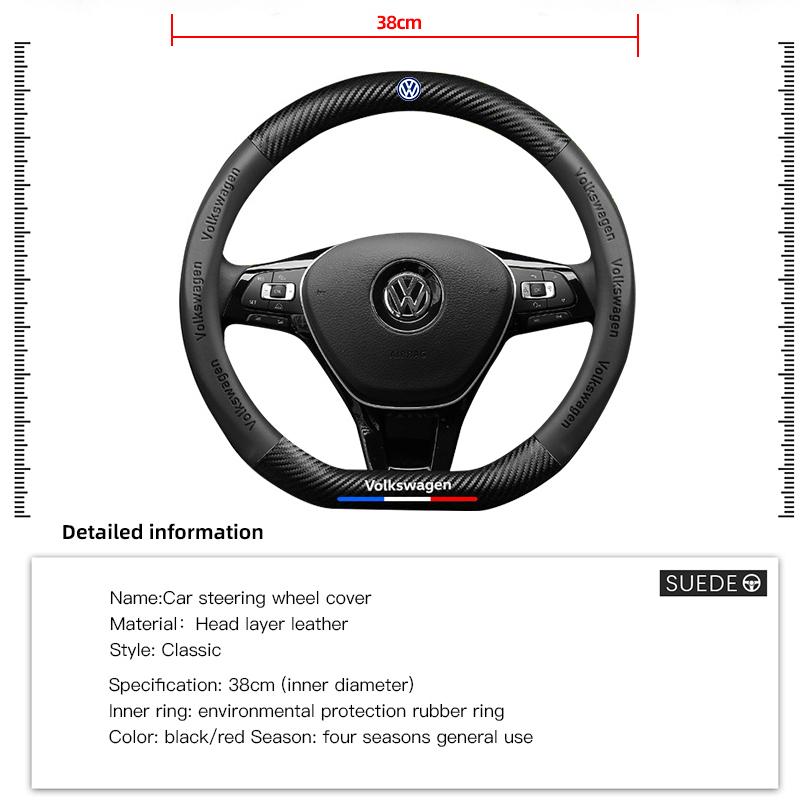 O1Для VOLKSWAGEN VW Автомобиля Углепластиковая Накладка на Руль Противоскользящие Колпачки на Рулевую Ручку Для VW GTI Scirocco Polo Passat Golf Tiguan