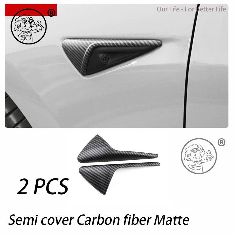 For Tesla Model YL 2026 2027 Car Leaf plate camera protection cover body Carbon fiber decorative Car modification accessories