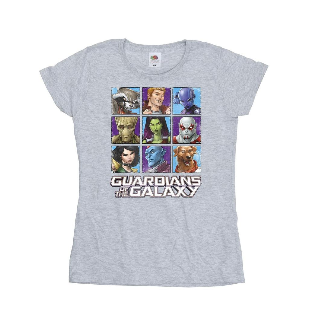 Guardians Of The Galaxy Womens/Ladies Character Squares Cotton T-Shirt