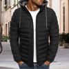 Мужское хлопковое пальто с капюшоном и завязками на шнурке, длинный рукав, теплая зимняя куртка с застежкой-молнией, плюшевая подкладка, плотная верхняя одежда