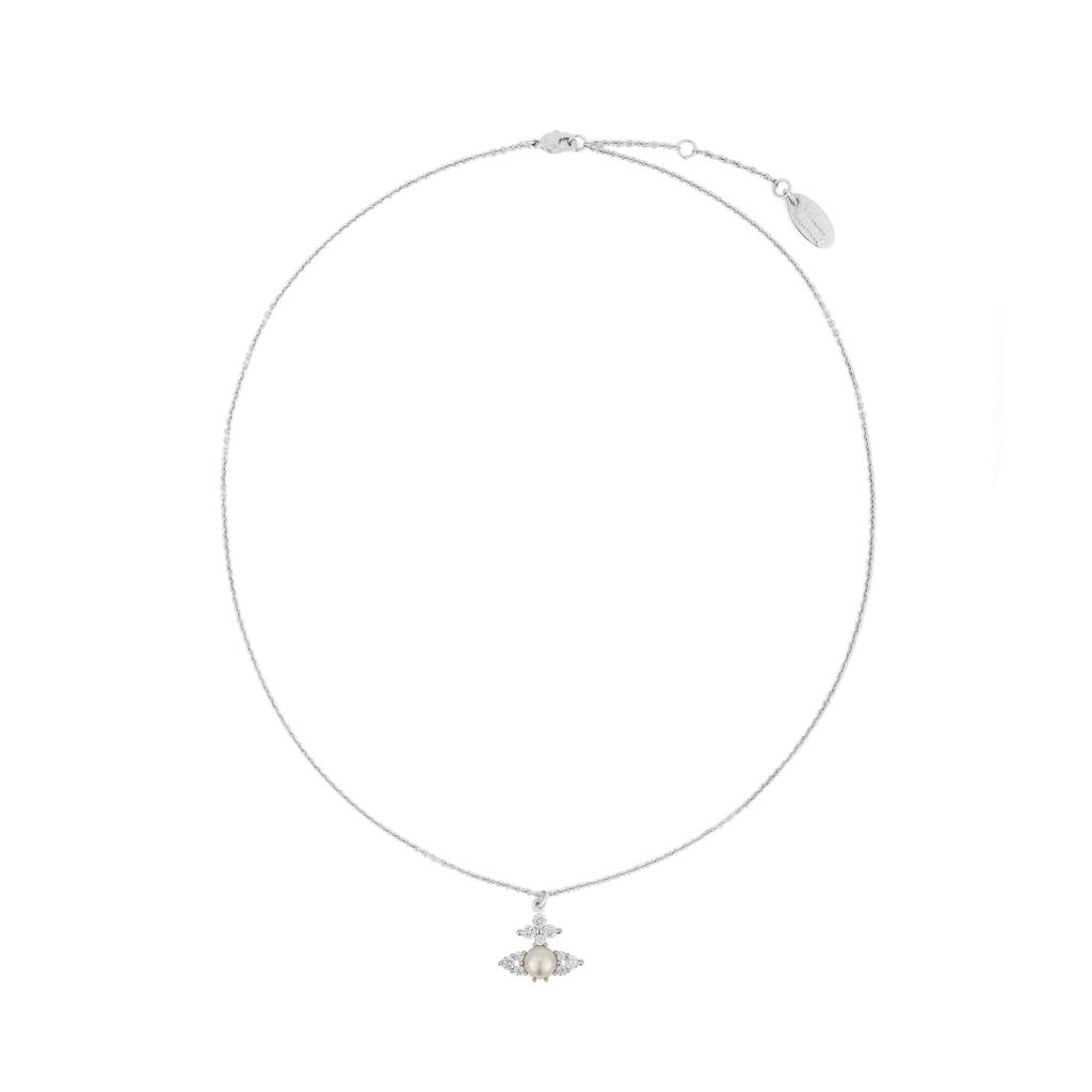 Vivienne Westwood Feodora Pendant Platinum/White Women Jewelry Silver 630203EP-02P373