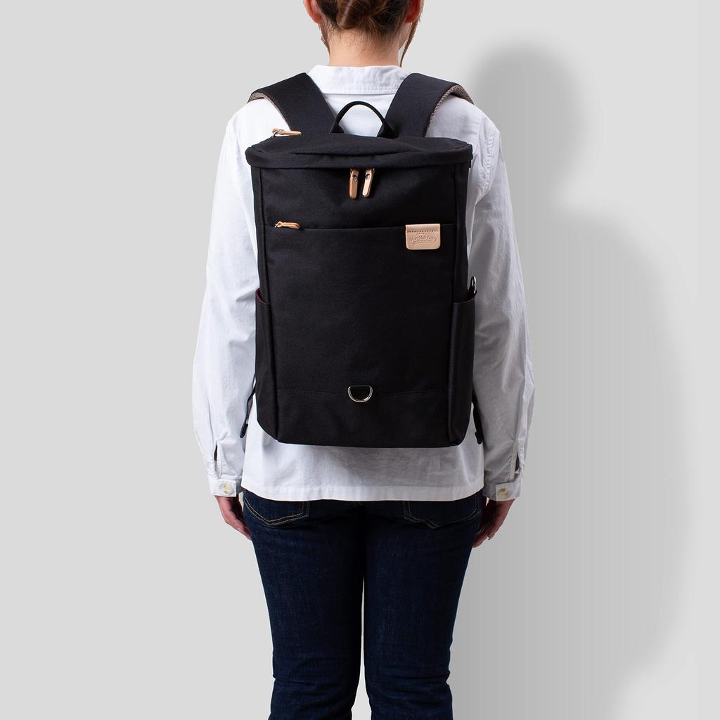 Сделанный рюкзак унисекс 10-дюймовый планшет совместимый A4 полиэстер L карман серии [Heart Factory] FY-0640 (черный)