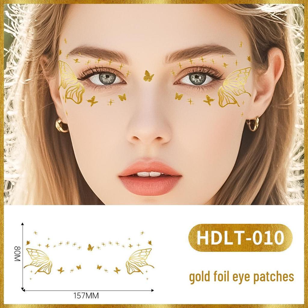 3D наклейки-тату для глаз с бабочками: Стойкий, Водостойкий, Потостойкий для Сценического Макияжа