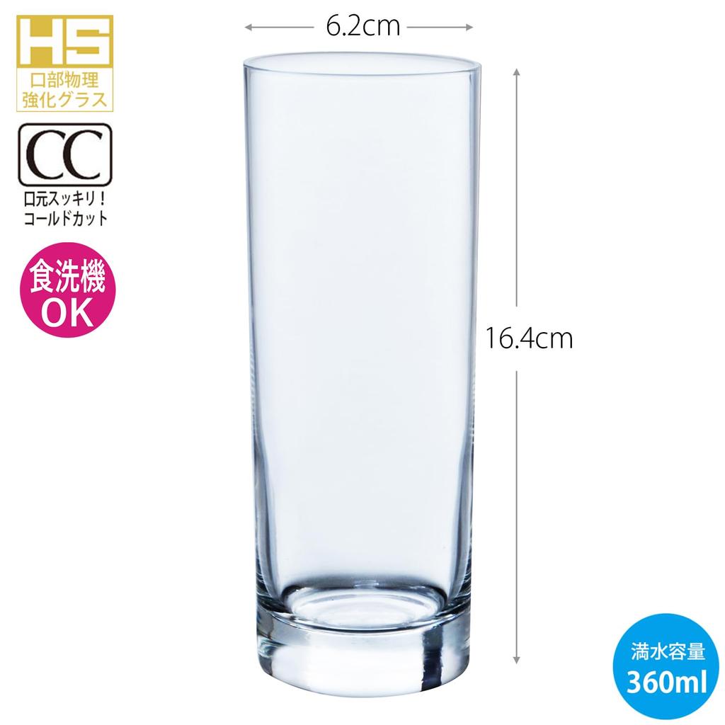 Toyo Sasaki Glass Zombie Glass New Doria Zombie 360ml Set of 60 Made In Japan Dishwasher Safe Unbreakable Glass Cup Glass Juice Glass Beer Glass