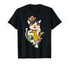 Maneki Neko (Lucky Cat) Flower Japanese Good Luck Charm Japanese T-Shirt