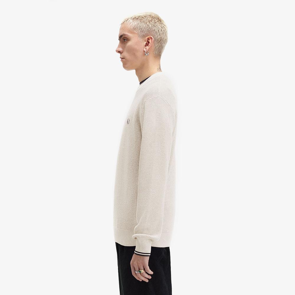Fred Perry [Острый] Вязаный джемпер с вафельным узором (X23) Afpm2436507-X23