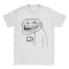 Футболка с мемом Trollface и кофе для мужчин и женщин, повседневная, из чистого хлопка, с круглым вырезом, коротким рукавом, с принтом, мужские футболки, классические топы