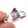 Кольцо из чистого серебра 925 пробы с натуральным розовым аметистом и драгоценным камнем S.7 q5s62