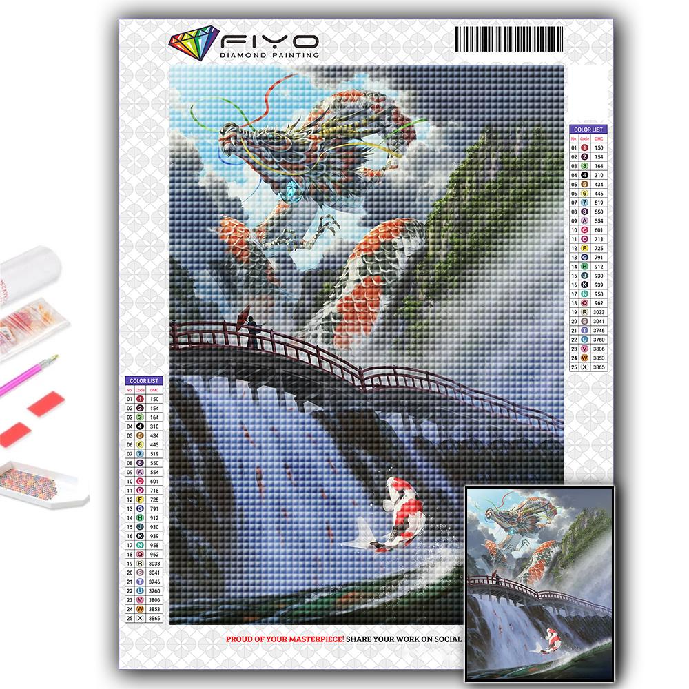 5D DIY китайский дракон вышивка крестом стразы Алмазный рисунок вышивка мозаика домашний декор