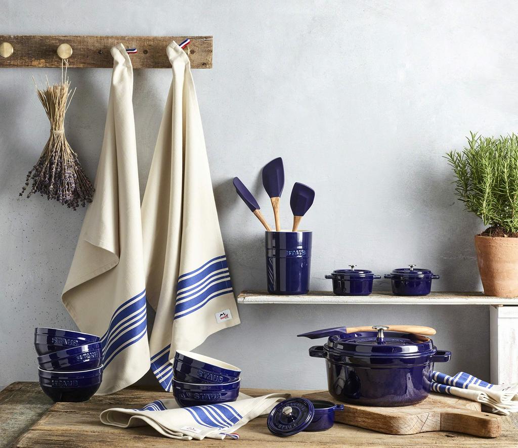 Staub Cloth Blue 70 X Dish Tea Towel Dishcloth Japanese Ktchen Cloth "Kitchen 50cm" [Authorized Product] 40501-317