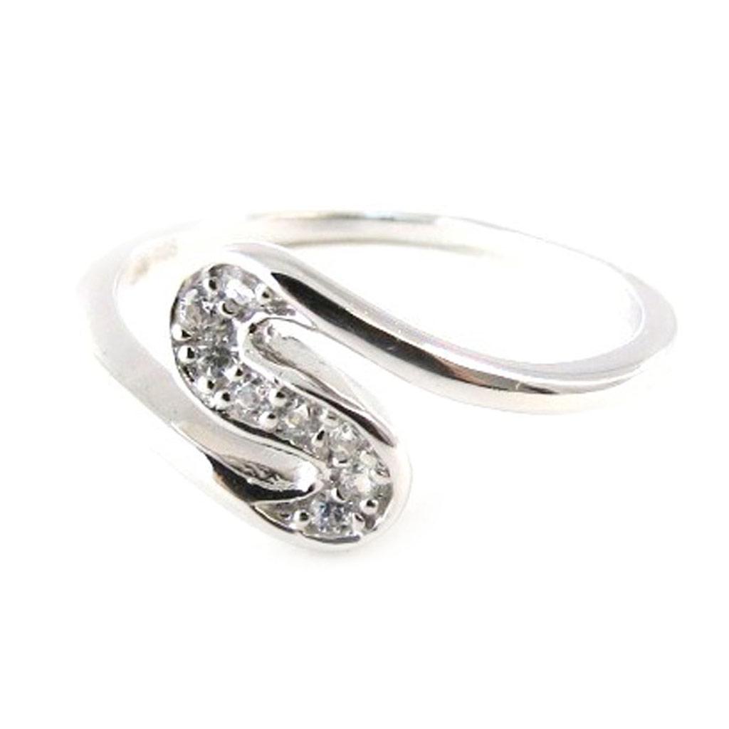 Белое серебряное кольцо 'Goddess'