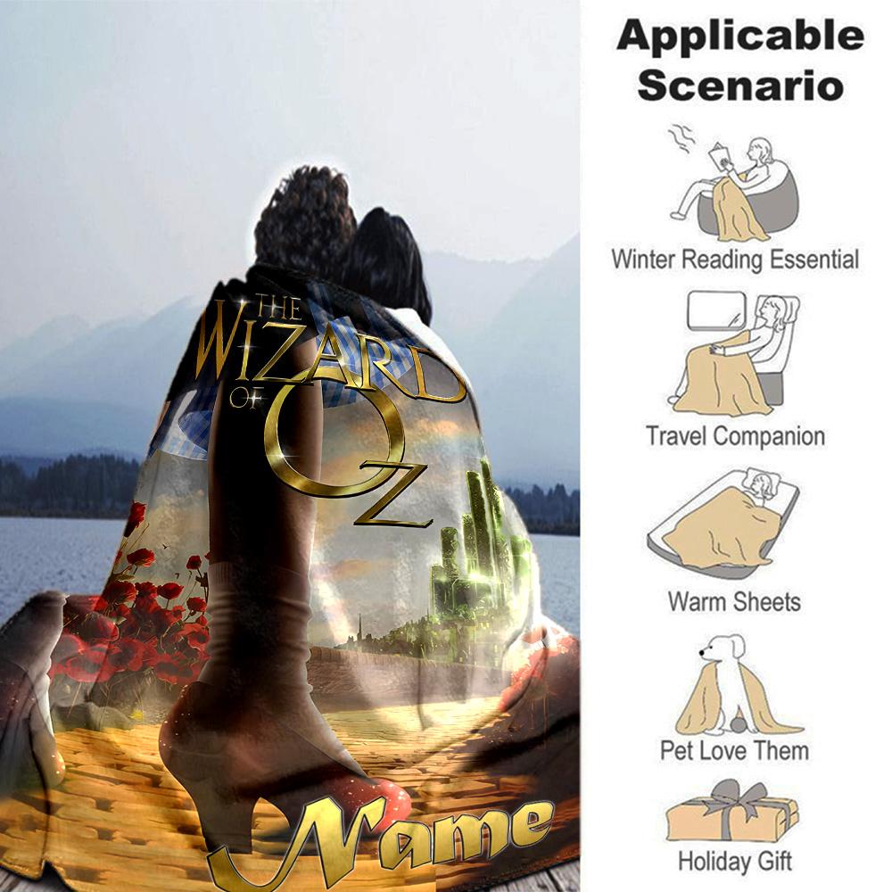 Customiz Name Personality The Wizard of Oz Blanket Soft &Warm Sofa Office Bed Travel Lunch Break Blanket, Gift Suitable All Seasons