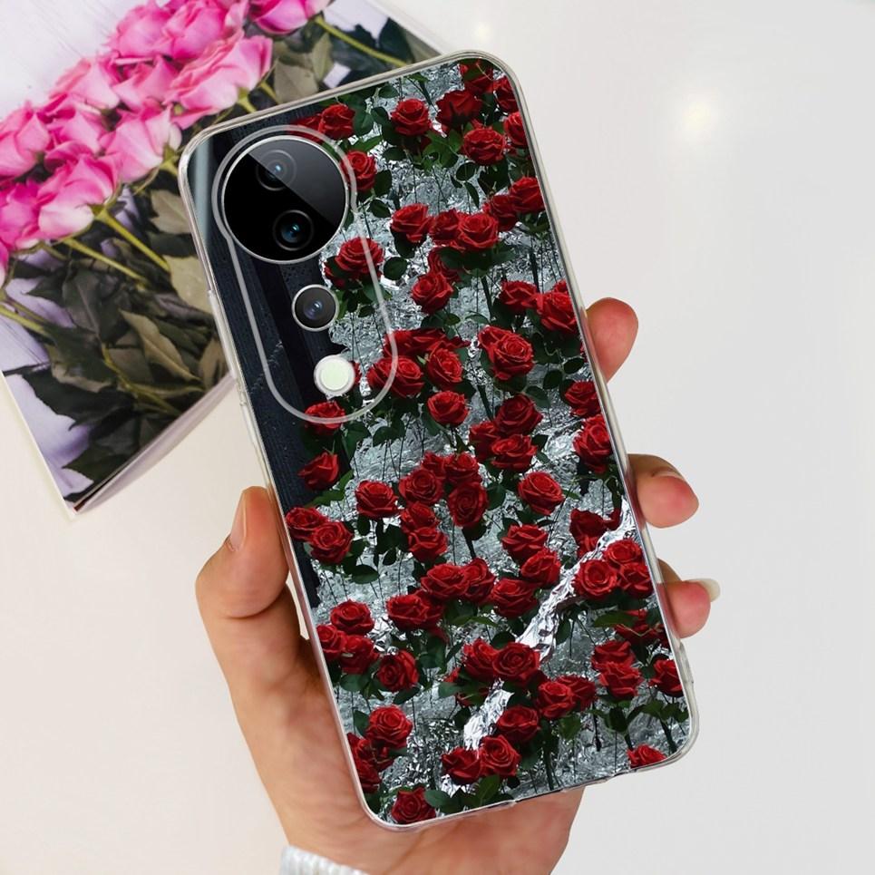 Flower Butterfly Women Fashion Back Cover For Vivo S19 Pro 5G V2362A Phone Funda Transparent Soft TPU Slim Silicone Bumper Etui