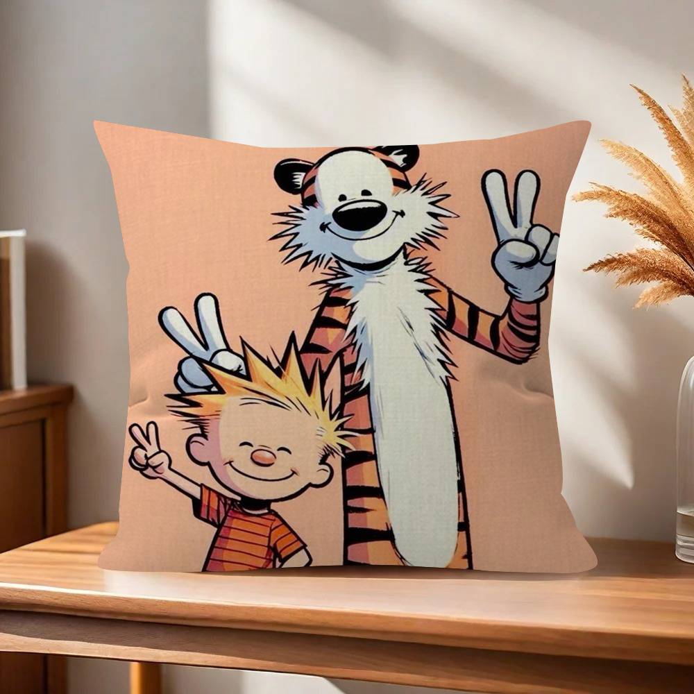 Anime CCalvin and HHobbes pillow cover sofa cushion cover home room decoration children gift