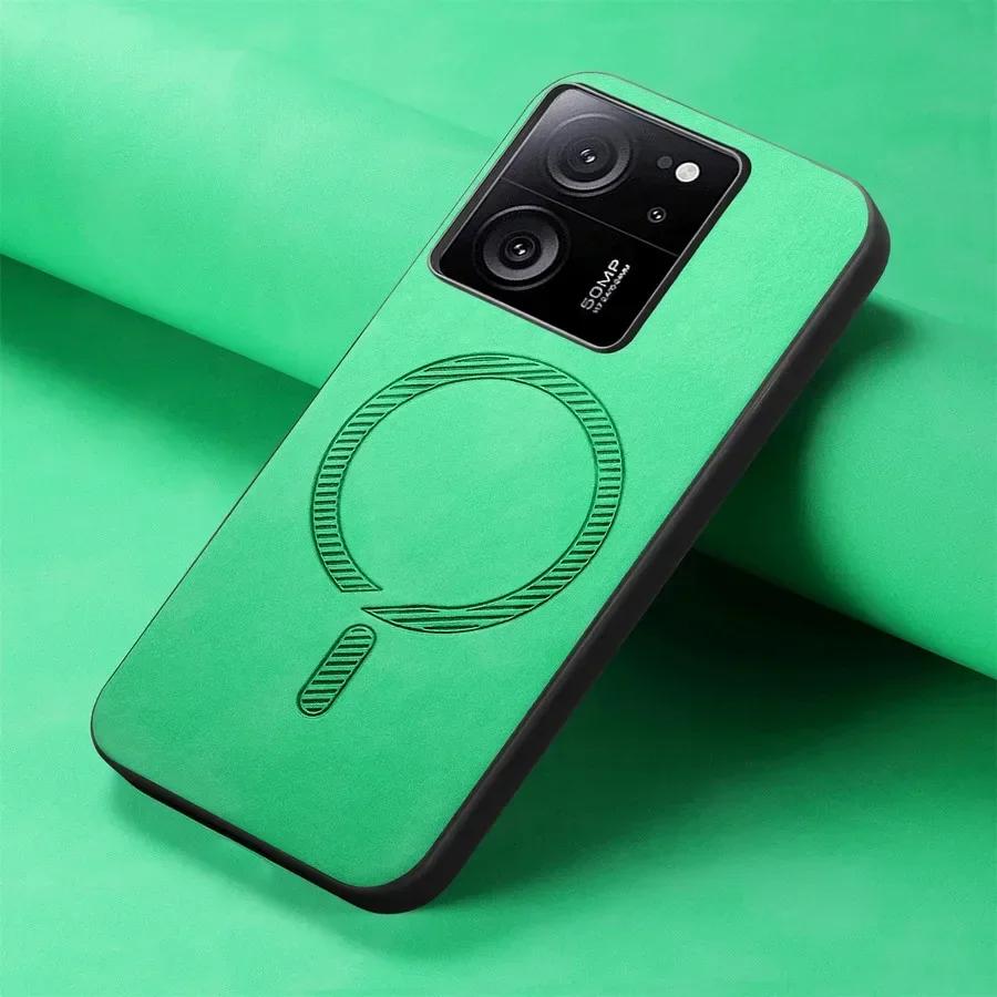 Чехол для Xiaomi 14T Pro 14 T с поддержкой Magsafe, магнитная кожаная задняя крышка для Xiaomi 14 Ultra Mi14T Pro 13T 15 Ultra 5G, корпус