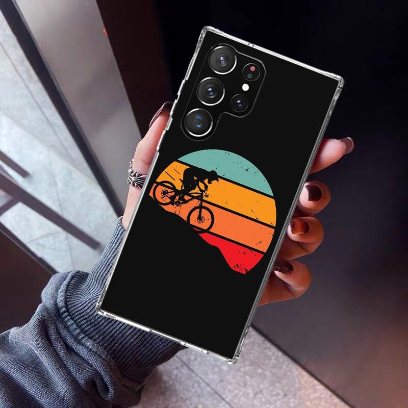 Bicycle Bike Sport Phone Case For Samsung Galaxy S23 S24 S25 Edge S26 Ultra S22 + S21 Plus S20 FE Cover Silicone Print Shell Gal