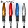 Pair Universal 12 LED Motorcycle Turn Signal Lights Blue White Red Amber Blinker Front Rear Indicators for Motorbike
