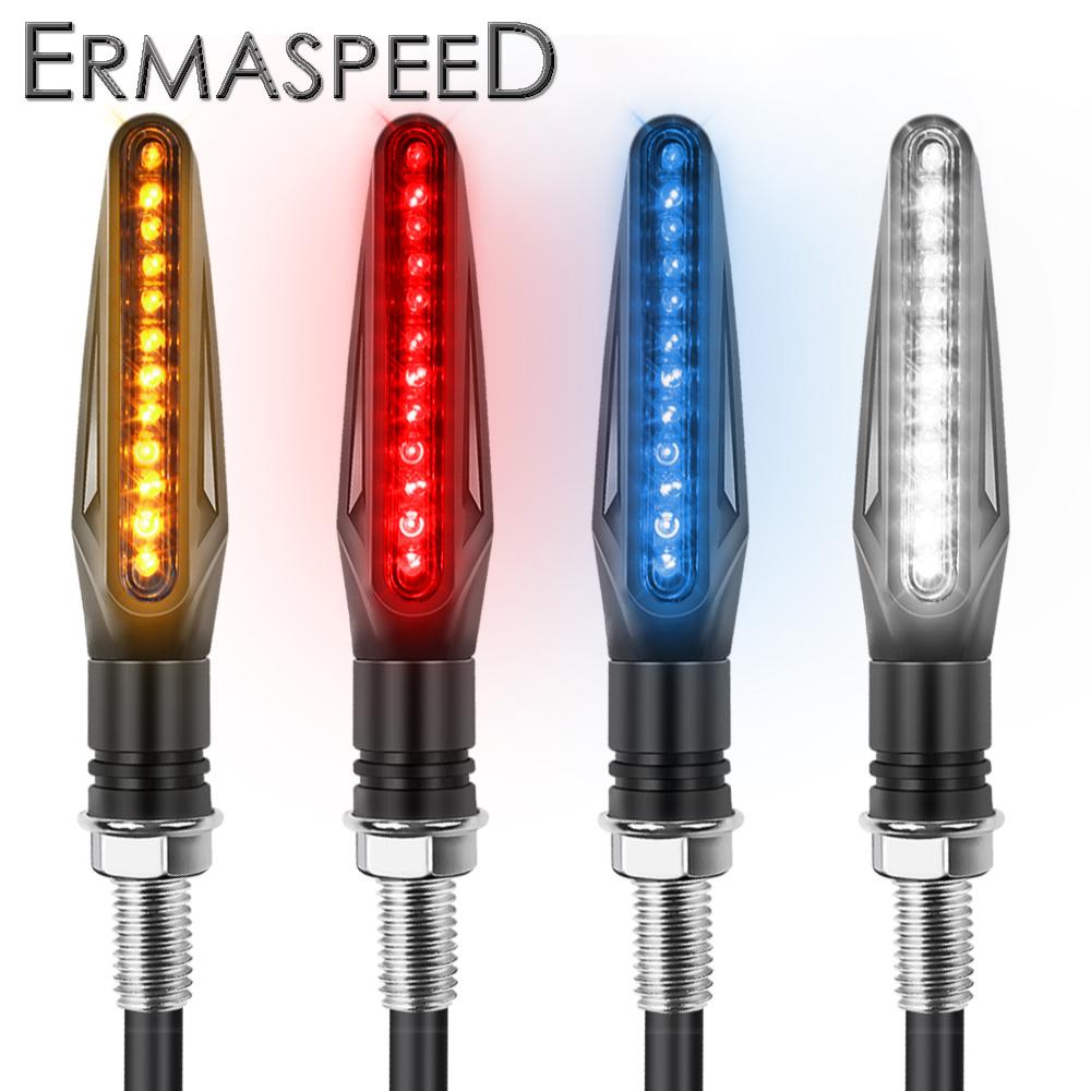 Пара универсальных 12 светодиодных указателей поворота для мотоцикла, синих, белых, красных, янтарных мигалок, передних и задних указателей поворота для мотоцикла