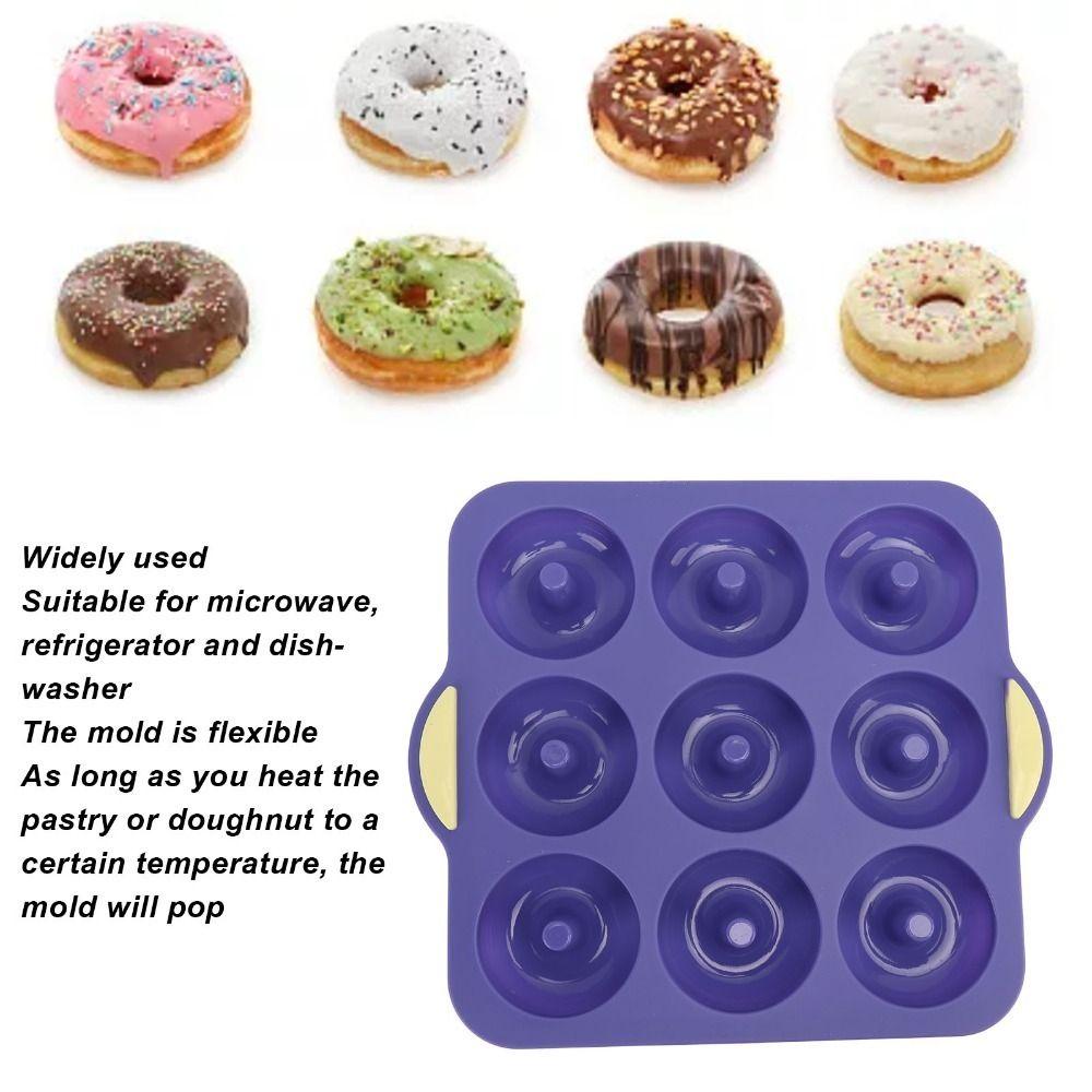 Non-Stick Surface Silicone Donut Pan Food-Grade Silicone Ring Cake Mold Baking Tray Oven Baking