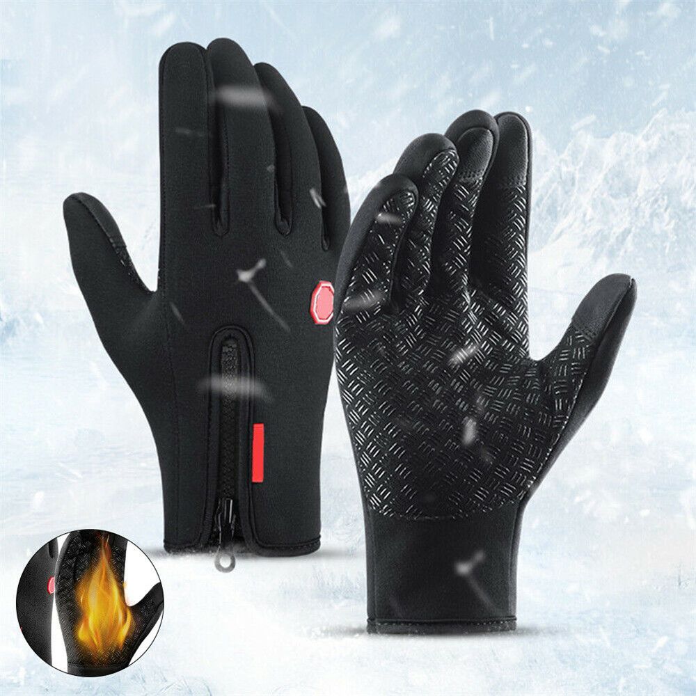 Нескользящие велосипедные перчатки Теплые водонепроницаемые перчатки Уличные сенсорные варежки Катание на лыжах