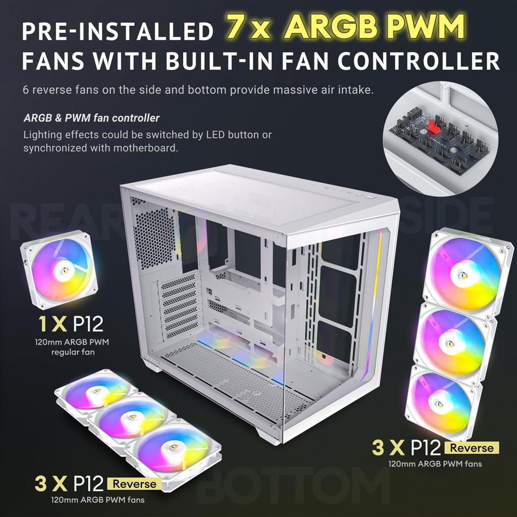 Antec PC Case Pillarless Constellation C5 ARGB White