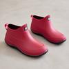 Rain Shoes Women's Short Tube Low-top Rain Boots Fleece Non-slip Waterproof Shoes Men's Fishing Restaurant Kitchen Shopping Car Wash Shoes