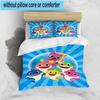 3PCS Cartoon Shark Dance Party 3pcs Bedding,Including 3PCS Duvet Cover And 2pcs Pillowcases Perfect for Christmas,Ideal for Bedroom, Dormitory